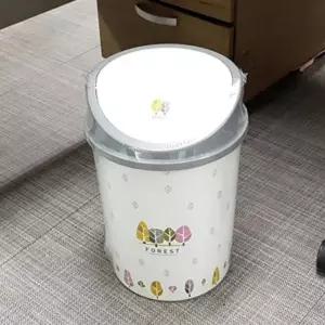 원형 푸쉬휴지통 4호 10L 이사선물 가정용쓰레기통플라스틱 욕실 화장실 사무실 다용도 용쓰레기통