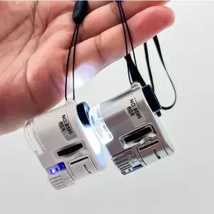 60배율 휴대용 포켓 현미경 곤충 관찰 확대경용돋보기 간이 용루페 식물 어린이 미니 고돋보기 보석 용확대