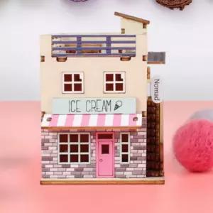 DIY 나무 조립 모형 건축 건물 만들기 미니 아이스크입체퍼즐 학습교구 어쳐 어린이선물 목재 물퍼즐