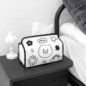 두들두들 라이언과 춘식이 패브릭 티슈 케이스 꽂이 보관함 커버 휴지 각커버 디자인 인테리어