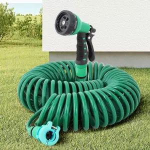 코일호스 10m 물연결 스프링 PVC 워터 수도꼭지 세차 물릴 청소기 호스 고압분사기 화장실 베란다 다건 주