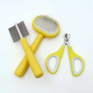 반려동물 미용 도구 3종 강아지 고양이 브러쉬 세트 애견이발기 발톱깎이 털관리 털빗 그루밍