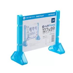 멀티프레임 스탠드형 127x89 소형 5개 3R사이즈홍보판 안내판 보대 카탈로그 전시대양면꽂이 메뉴판 테이블