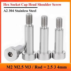 2030개 M2 M2.5 M3 304 스테인리스 스틸 육각 소켓 캡 헤드 숄더 롤러 베어링 스크류 앨런 볼트 로드  3 4m