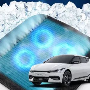 EV6 호환 차량용 쿨링시트 메쉬 4팬의자방석 아이스 휴대용 용통풍 여름용자동차 용매쉬 용쿨 사무실 방석