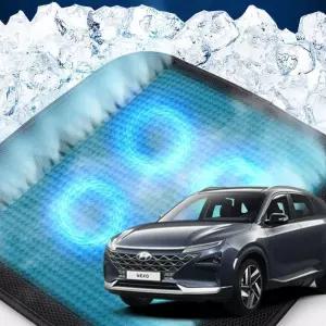 넥쏘 호환 차량용 쿨링시트 메쉬 4팬의자방석 아이스 휴대용 용통풍 여름용자동차 용매쉬 용쿨 사무실 방석