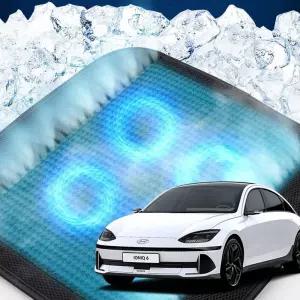 아이오닉6 호환 차량용 쿨링시트 메쉬 4팬의자방석 스쿨 휴대용 용통풍 여름용자동차 용매쉬 용쿨 사무실