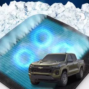 콜로라도 호환 차량용 쿨링시트 메쉬 4팬의자방석 아이스 휴대용 용통풍 여름용자동차 용매쉬 용쿨 사무실