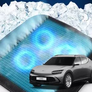 GV60 호환 차량용 쿨링시트 메쉬 4팬의자방석 아이스 휴대용 용통풍 여름용자동차 용매쉬 용쿨 사무실 방석