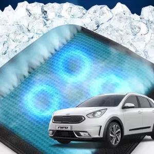 니로 호환 차량용 쿨링시트 메쉬 4팬의자방석 아이스 휴대용 용통풍 여름용자동차 용매쉬 용쿨 사무실 방석