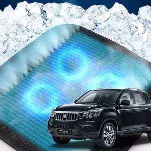 렉스턴스포츠칸 호환 차량용 쿨링시트 메쉬 4팬의자방석 아이스 휴대용 용통풍 여름용자동차 용매쉬 용쿨