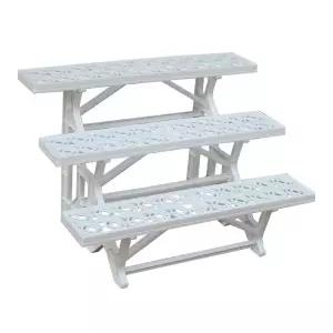 생담 플라스틱 화분진열대 3단베란다정리 선반 전시 2단 3단 받침대