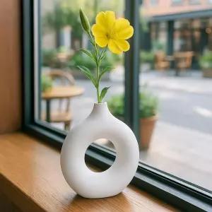 도자기 인테리어 꽃병 화이트 오브제 화병소품 세라믹 유리 꽃꽂이 예쁜