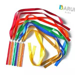 소프트체조리본 어린이 학원 창의적표현 놀이체육 리듬줄 80cm유아교구 막대 음율 바른키즈 오감발달