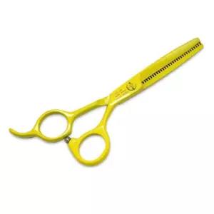 반려견 숱가위 (옐로우) 강아지 애견 미용 틴닝 비숑가 포메 푸들 애미용 강아지애