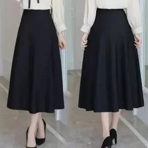 A라인 하이웨스트 허리밴딩 스커트