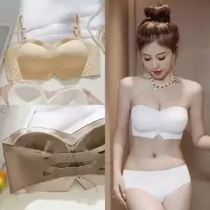 끈없는 왕뽕 탱크탑 오프숄더 심리스 브라