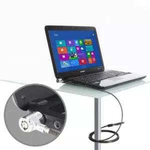 넷메이트 SLL01 노트북 도난방지 잠금 시건 장치 1.8m잠금 잠금홀더 자물쇠 와이어잠금