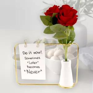 디자인 꽂이 골드 메모지 화병 철제인테리어 미니