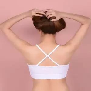 신축성좋은 면소재 X자 탑브라