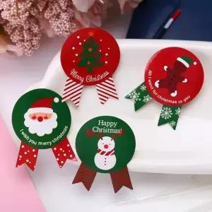 (옵션 50장)50장 선물 크리스마스 스티커 50장 장식 크리스마스 웨딩 파티