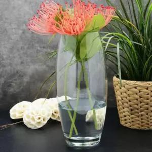 기본적인 베이스화병 1개예쁜 유리꽃병 투명 장식용 인테리어 선반