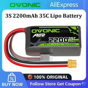 APC RC 헬리콥터 쿼드콥터 FPV 레이싱 드론 부품용 OVONIC 2200mAh 3S 35C 11.1V Lipo  XT60