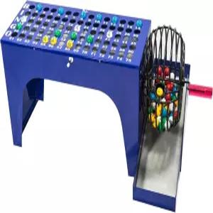 MR 칩스 빙고 게임 디럭스 세트 케이지 7인치/8인치 볼 마스터 보드 올인원 테이블 탑 프로페셔널 머신