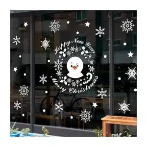( )크리스마스 눈사람리스 유리창문 데코스티커