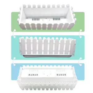 조화화분 공간활용 쇼핑몰 화이트해바라기울타리 베란다텃밭 직사각 거실 인테리어 실내 플라스틱