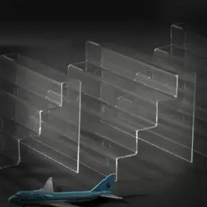 아크릴 상품진열대 계단형 절곡 4단 200 대형소품 받침대 전시대 선반 투명 촬영 거치대