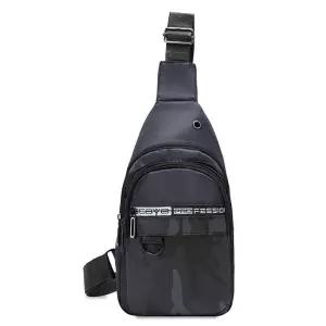 블루- 전면 D링 슬링백 외출 보조 가방 어깨백 학생백 크로스백 바디백 대백 남성백 소지품백 여행용백 용