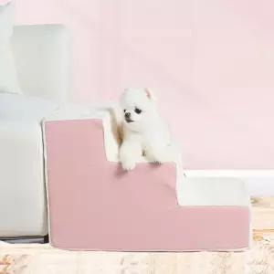 베이직 3단 스텝 핑크강아지 쇼파계단 침대 반려견3단 애완3단 애완 반려 애견