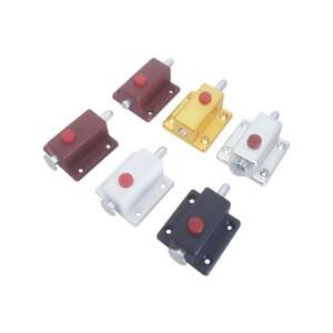 10피스 도어 볼트 노출 스프링 플라스틱 자동 버튼 래치 가구 하드웨어에 대 한 체인