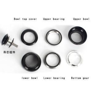 호환 25.4mm 자전거 헤드셋 레이싱 베어링 고정 기어 MTB 도로 알루미늄 합금 부품