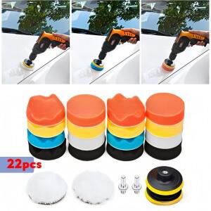 자동차 광택용 스폰지 패드 키트 폼 버퍼 머신 왁스 바이크 오토바이 차량용 스크래치 제거