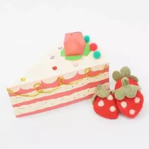 ( )몽스쿨 KS2093 크리스마스카드 반짝 딸기케이크 (GG)