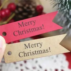 ( )메리크리스마스 크라프트지 선물 포장 태크 10개입
