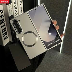 Magsafe 금속 페인트 도금 자기 서리로 덥은 케이스 삼성 Z Fold 7 6 5 4 3 ZFlip 7 6 5 4 3 무선 충전 슬림 PC 커버