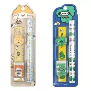 ( )어린이 초등 크리스마스선물 핑크풋 캐릭터 문구세트 랜덤 1개