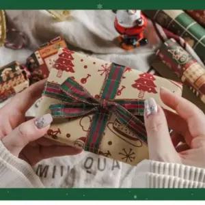 레트로 포장지 크리스마스 6장세트 크리스마스 선물 레트로 연말 세트 산타