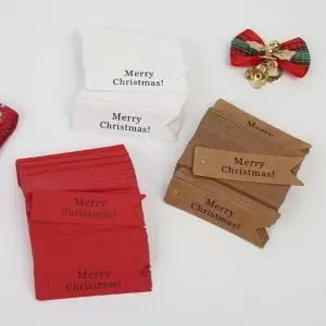 크리스마스택 긴사각 크리스마스 택 100개 성탄절택