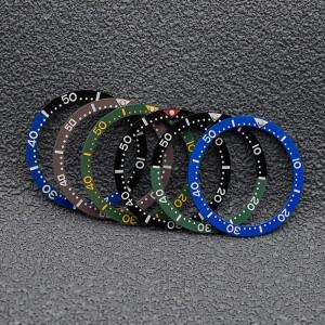 Mod 플랫 세라믹 시계 베젤 인서트 링, SKX007 SKX009 5 SRPD 서브마리너 다이버 시계 케이스 교체 , 3831.