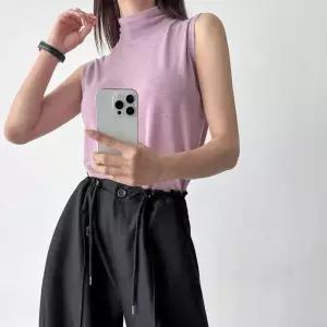 /옷자락 여자 이너티 민소매 무지 티셔츠