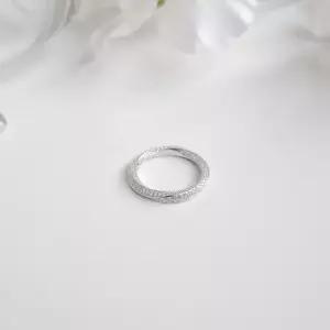 오팔하우스 925Silver 올 큐빅 웨이브 반지 OPMUR13448