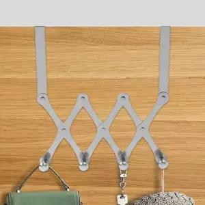 퀸하우스 자바라 4구 도어후크(실버) 방문옷걸이 생활용품 가정용품 생필품