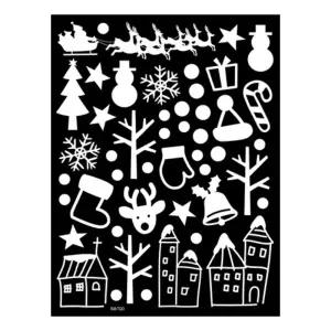 ( )겨울X-MAS 스티커 산타여행 스티커 인테리어 DIY 크리스마스 시트지