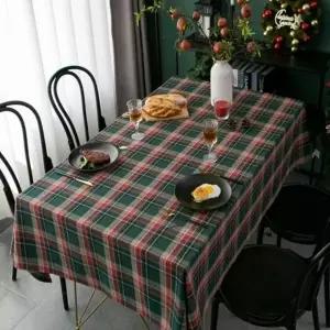(선택 테이블보 300-140)크리스마스 식탁보 140-300 성탄절 소품 장식 4인 6인용 캠핑 체크 크리스마스 테