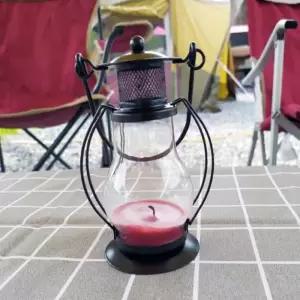 캠핑 티라이실속트 램프(블랙) 티라이트용기 캔들받침대