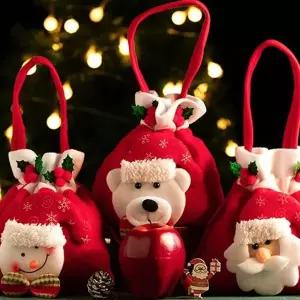 메리클스 선물파우치 주머니 산타 루돌프 눈사람 어린이집 유치원 크리스마스  교회 단체 이벤트 파티